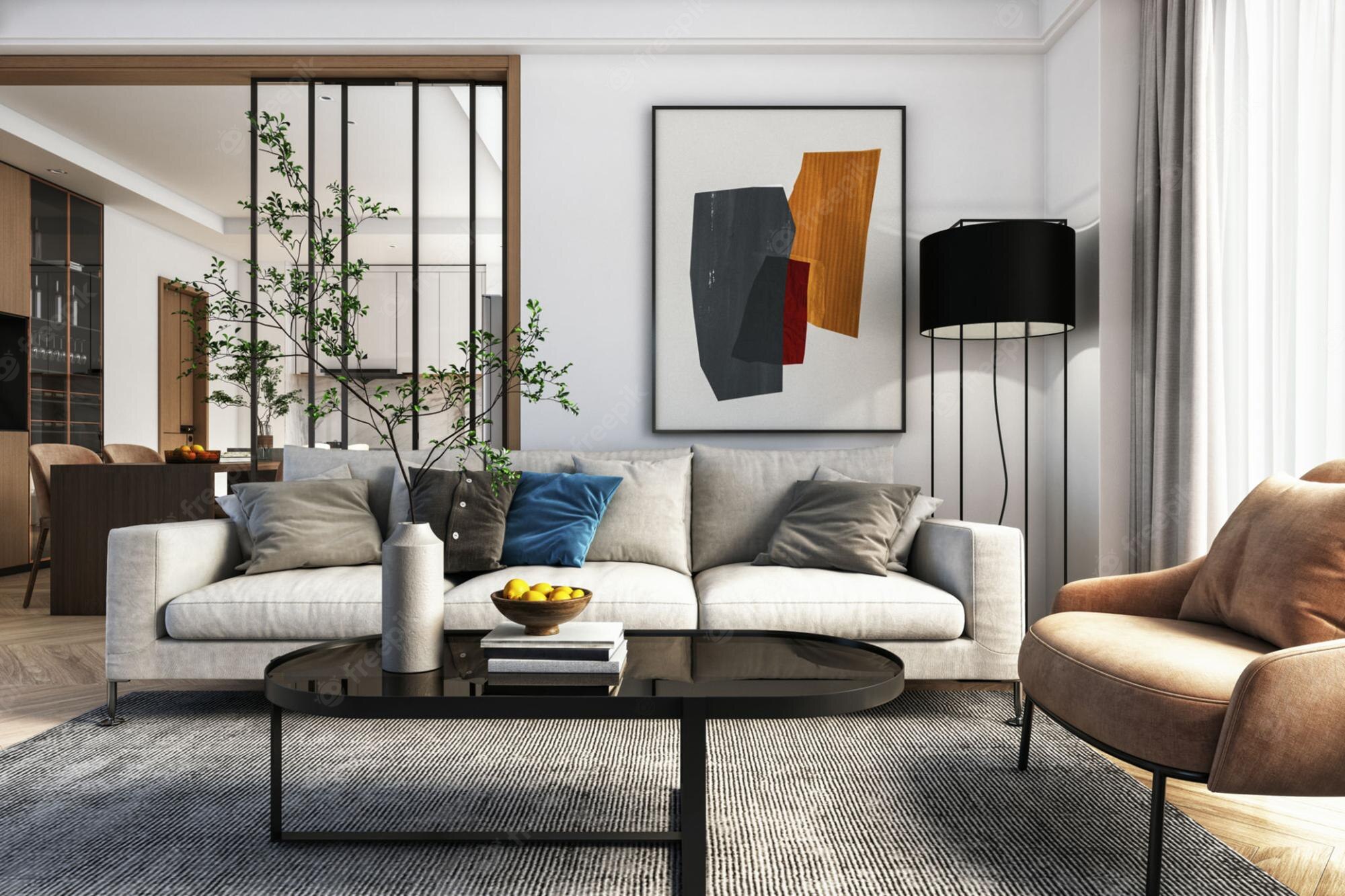 A living space adorned with personal artifacts and textures that resonate with the homeowner's soul.