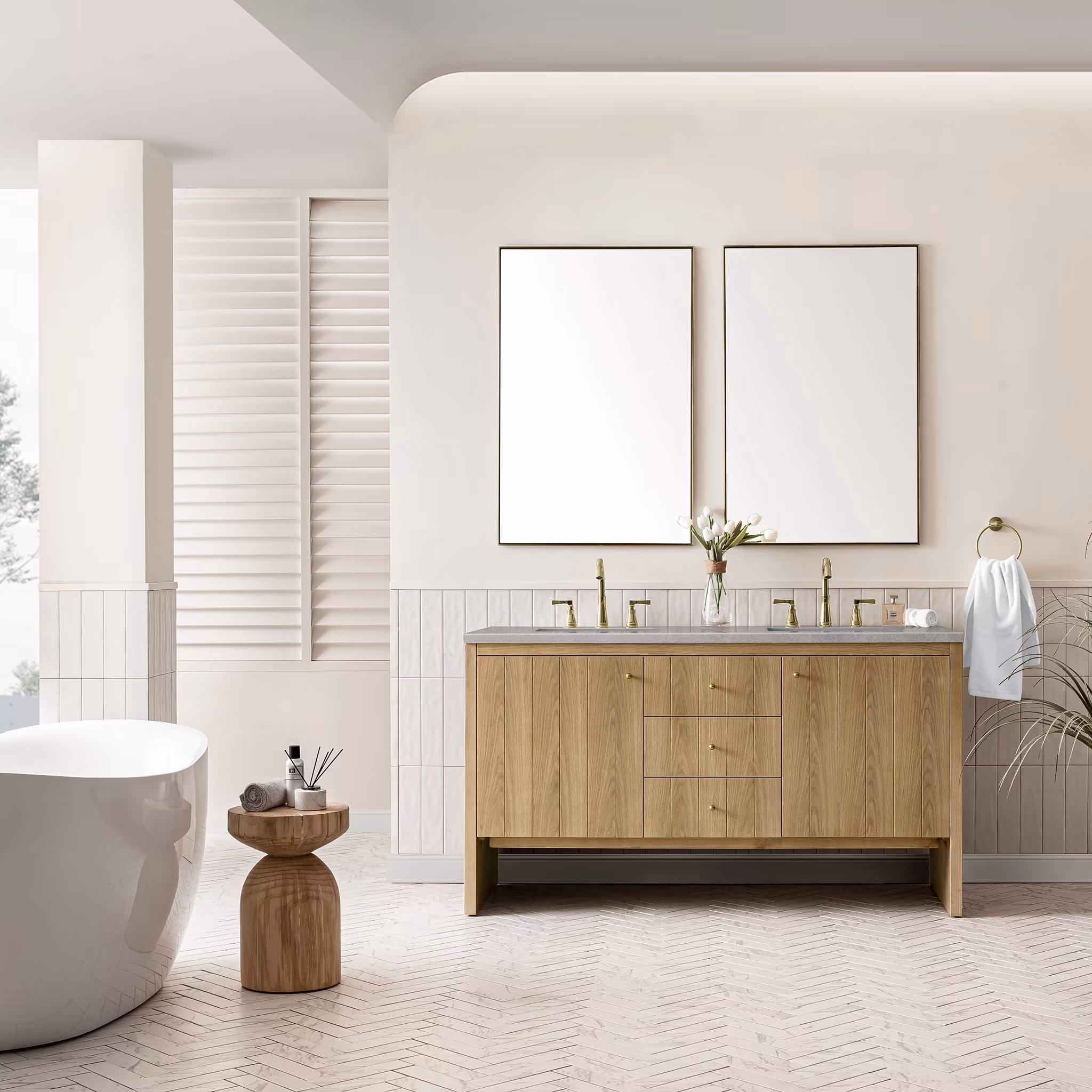 Tailored elegance: Custom vanity units in NYC's high-end bathroom renovations.