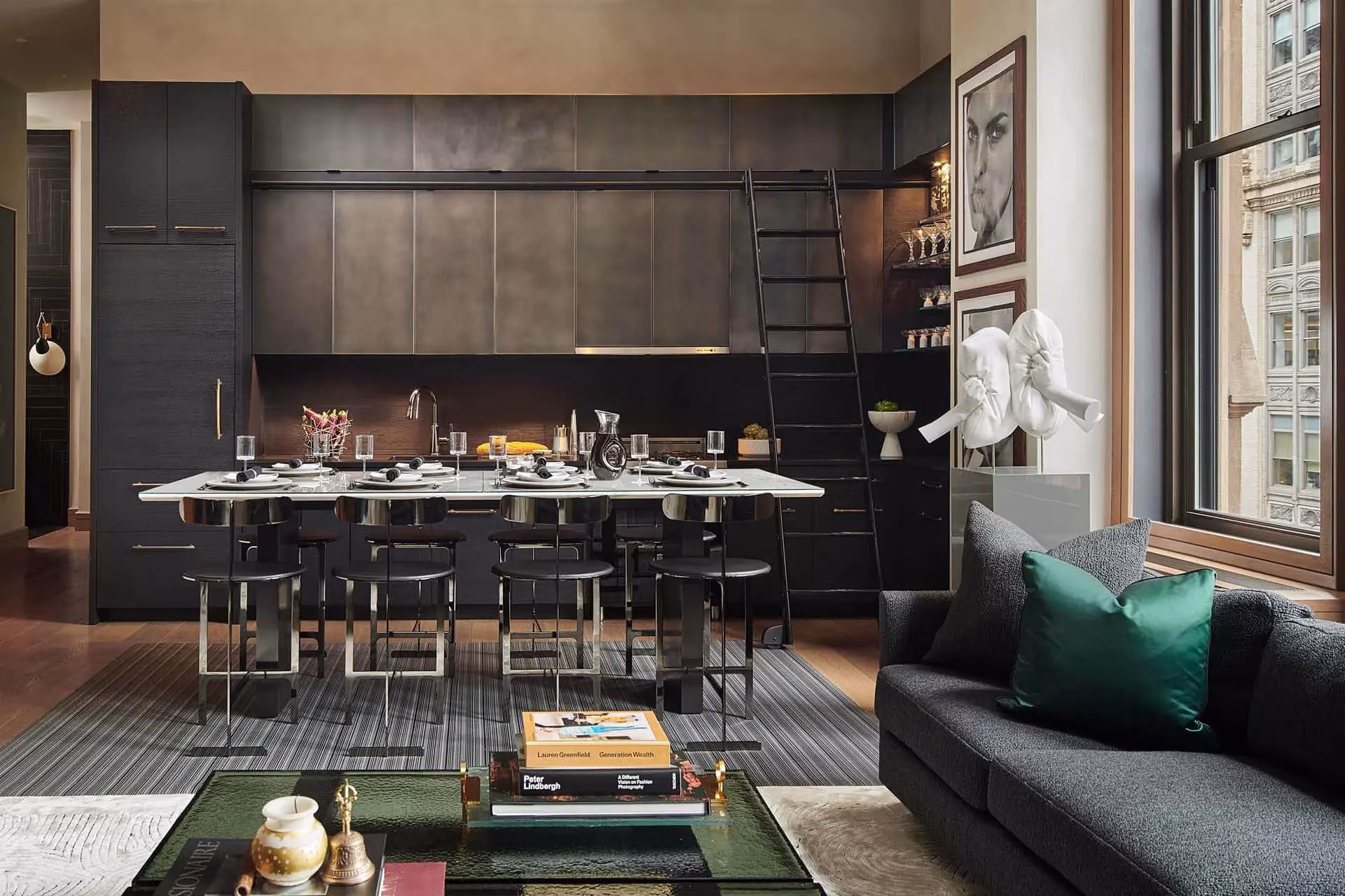 Contemporary Culinary Space: The Kitchen Island in the Tribeca Loft
