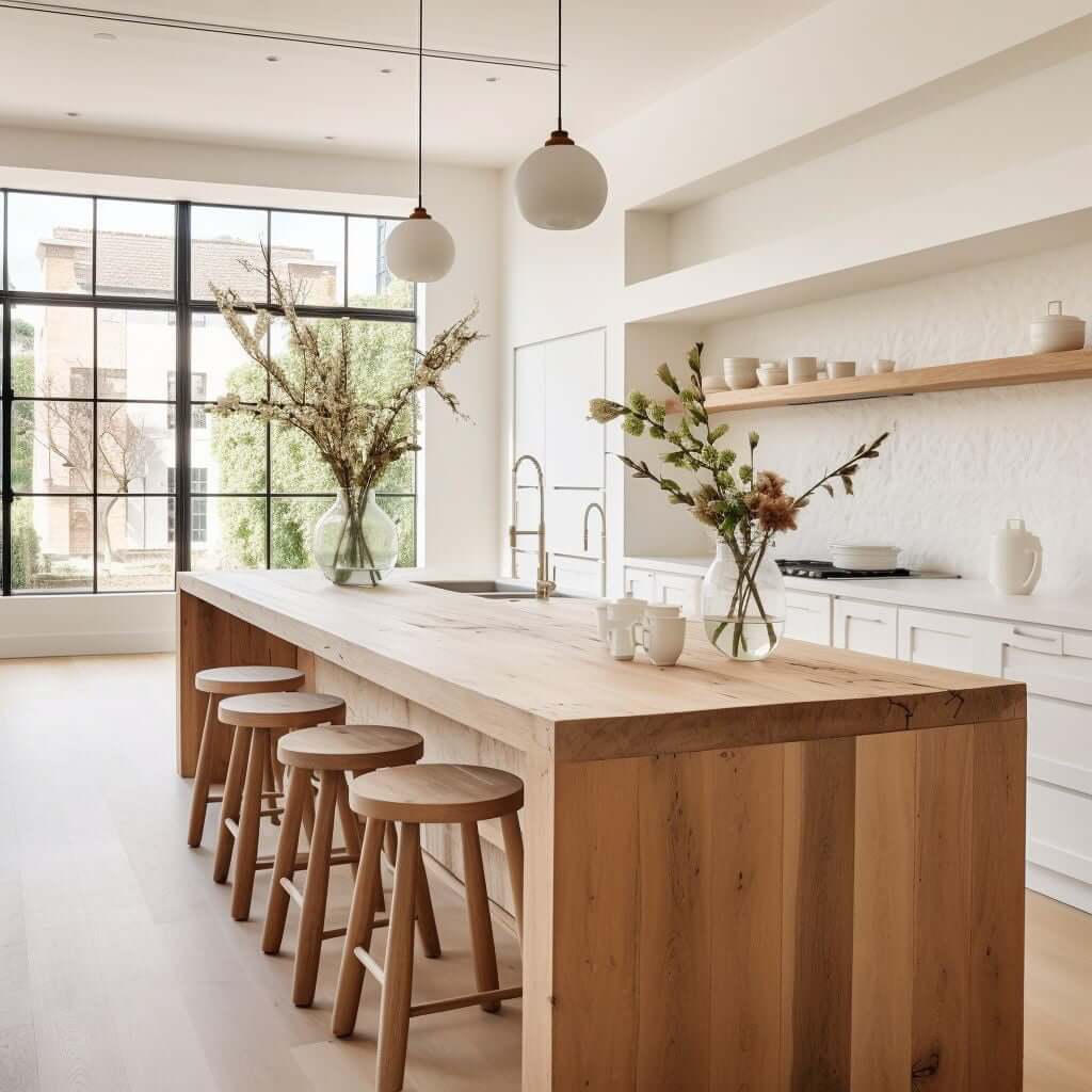 Stylish bar stools add a touch of elegance to personalized countertop solutions.