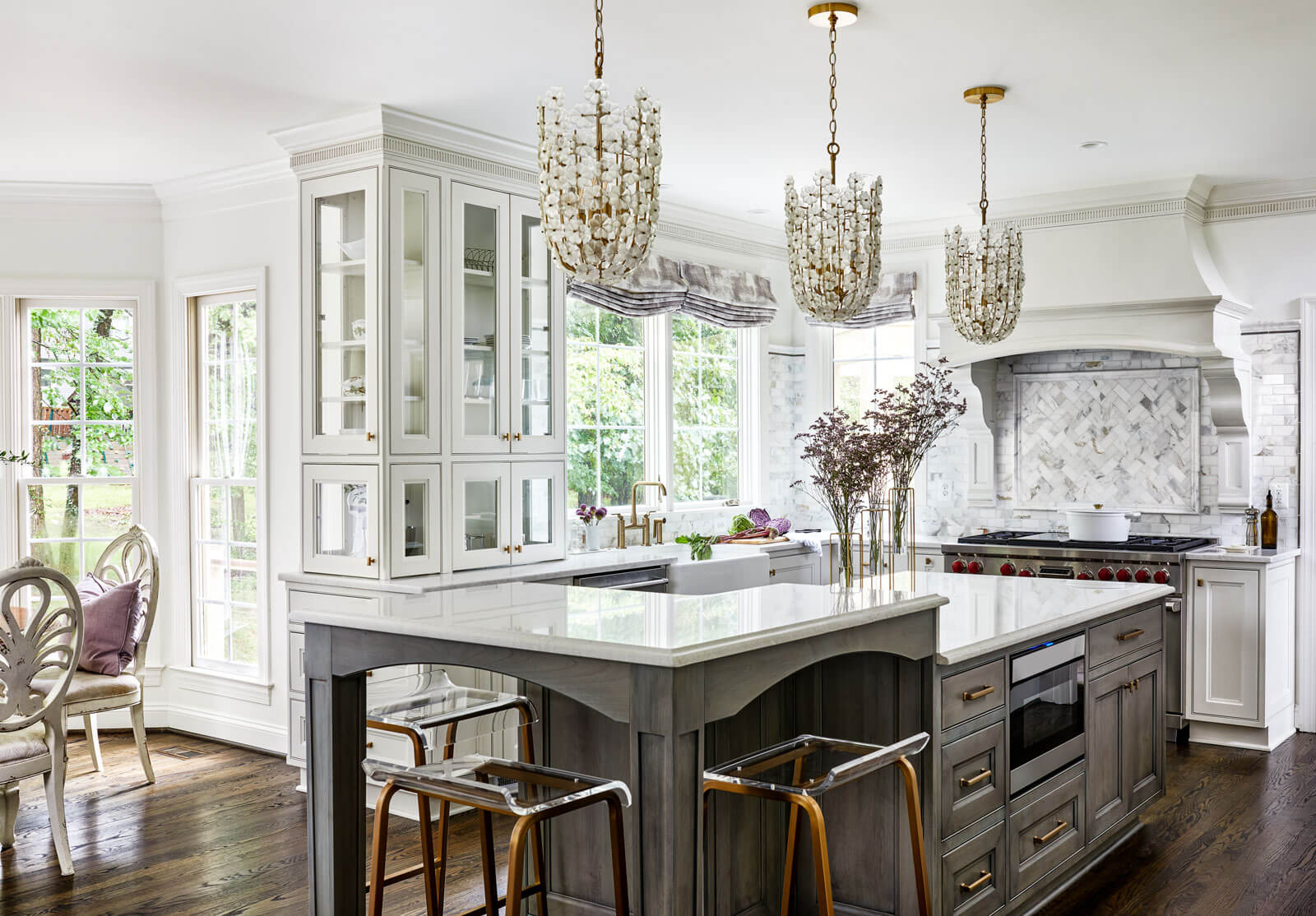 A sleek, modern kitchen island featuring high-end finishes and sophisticated design.