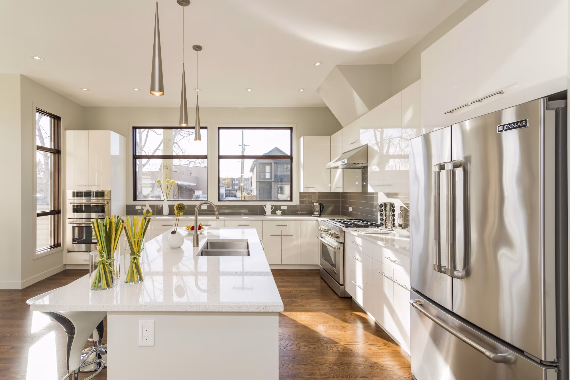 Sleek efficiency: Energy Star appliances integrated into modern design.