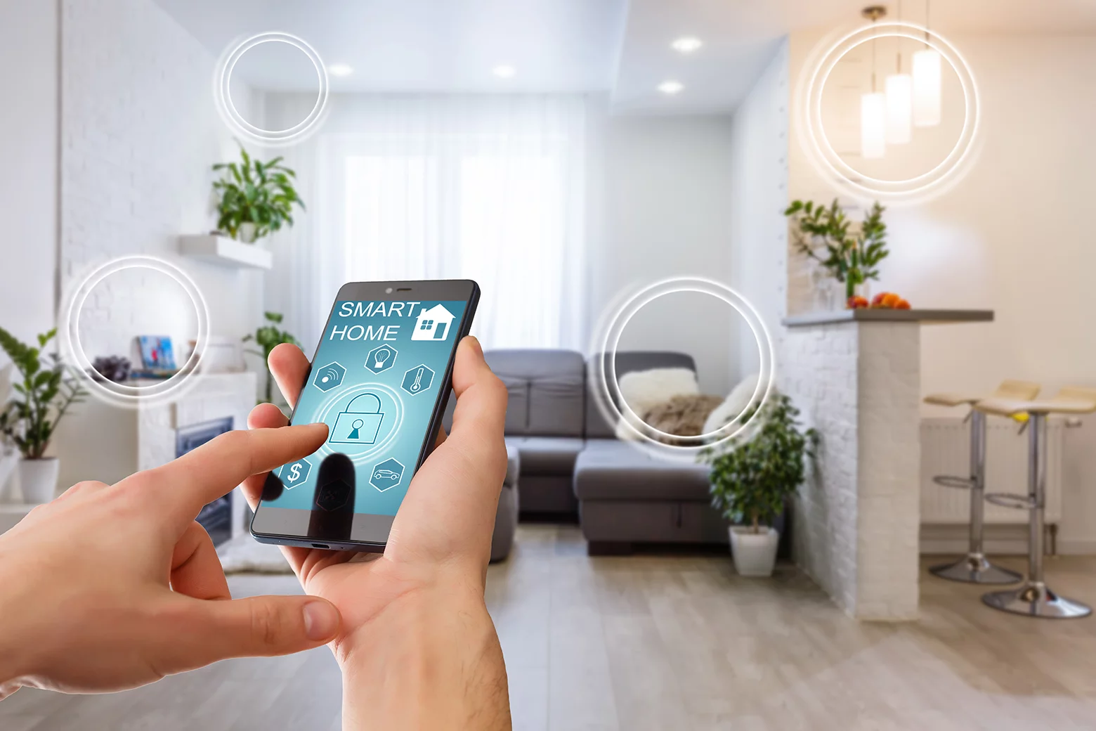 Smart appliances integrated with home technology, highlighting the efficiency and convenience of connected home systems.