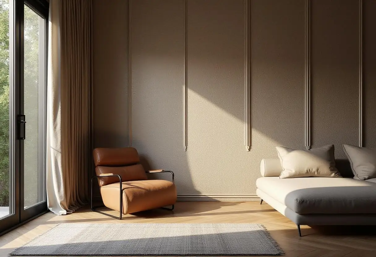 3D textured wall panels in a Manhattan luxury interior, offering depth and a striking design element.