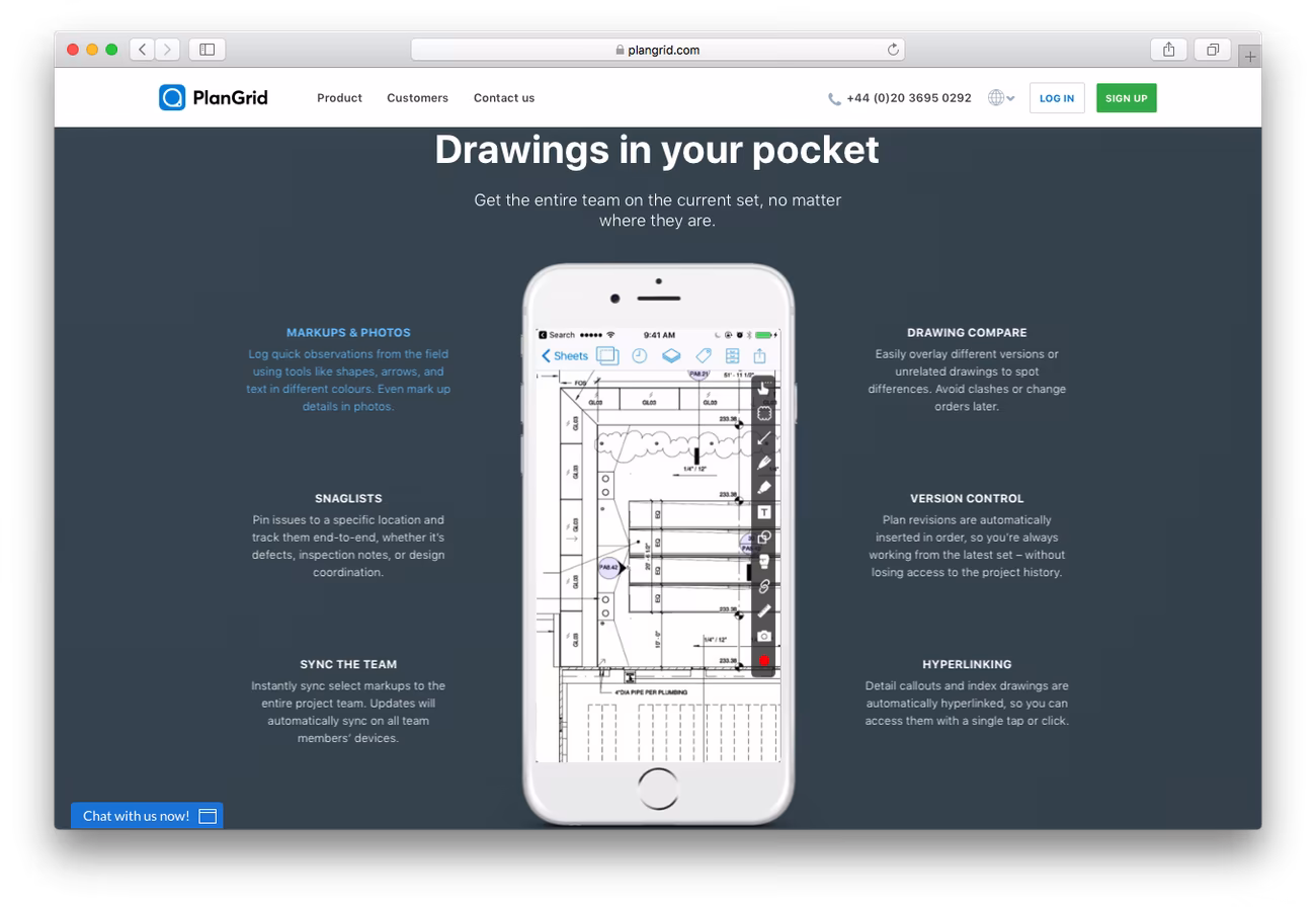 PlanGrid’s punch list allows construction managers to tag locations with issues directly on drawings.
