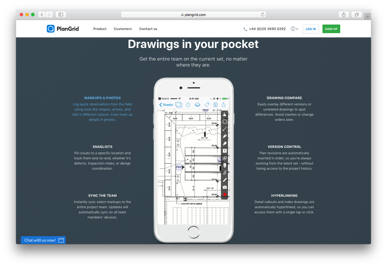 PlanGrid’s punch list allows construction managers to tag locations with issues directly on drawings.