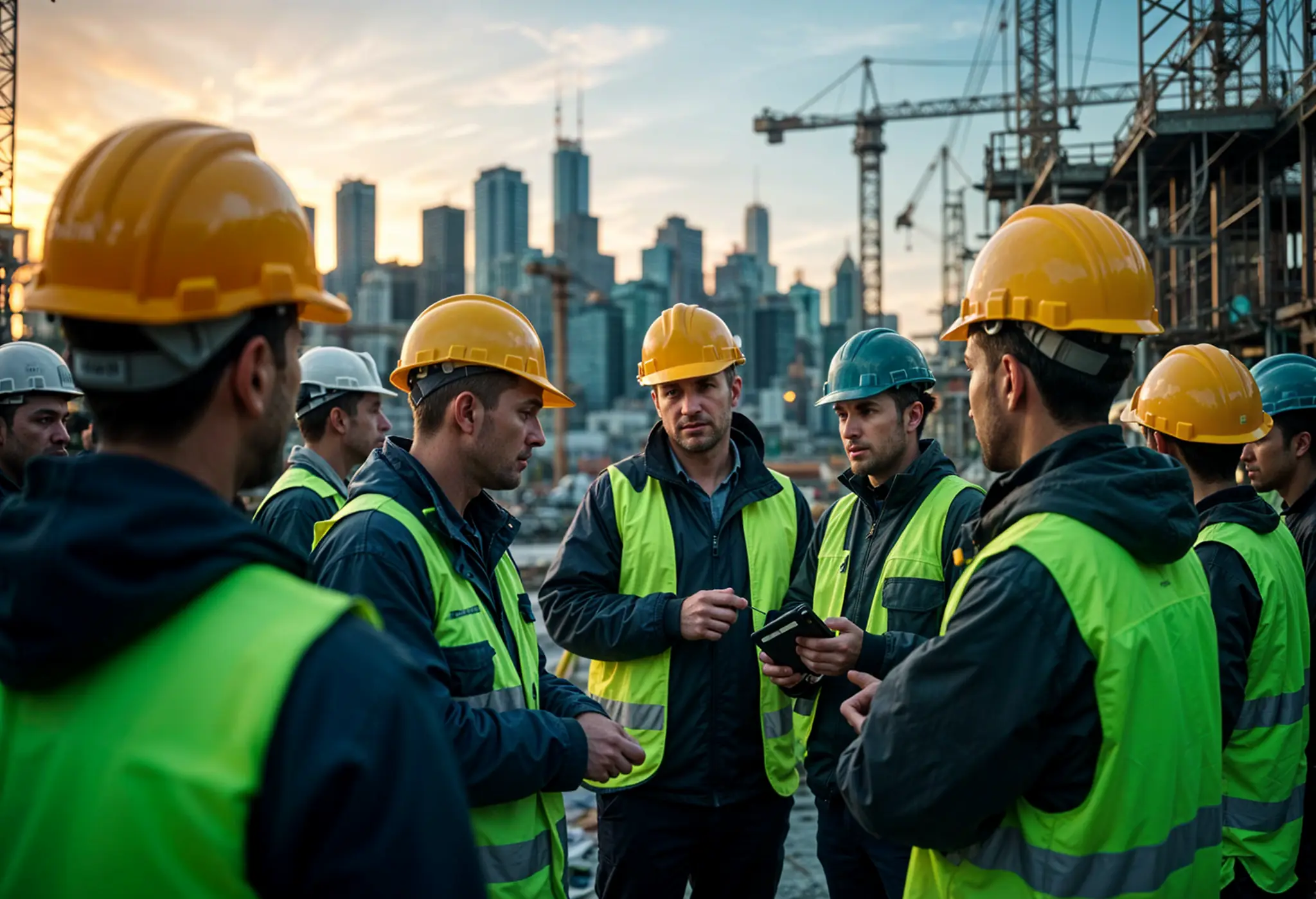 On-site training for construction workers in Manhattan.