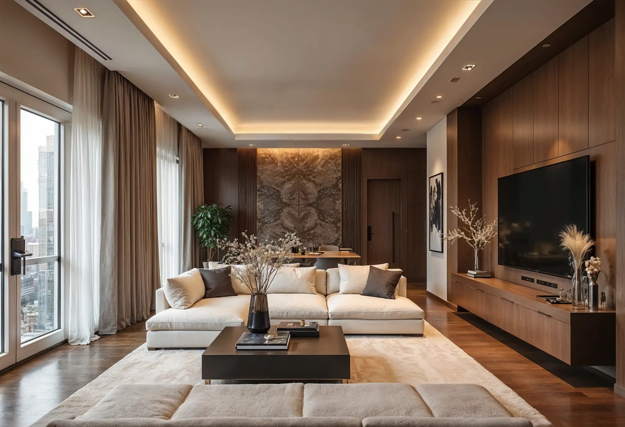 Virtual reality tour of a luxury Manhattan home renovation, showcasing high-end materials and finishes in stunning detail.