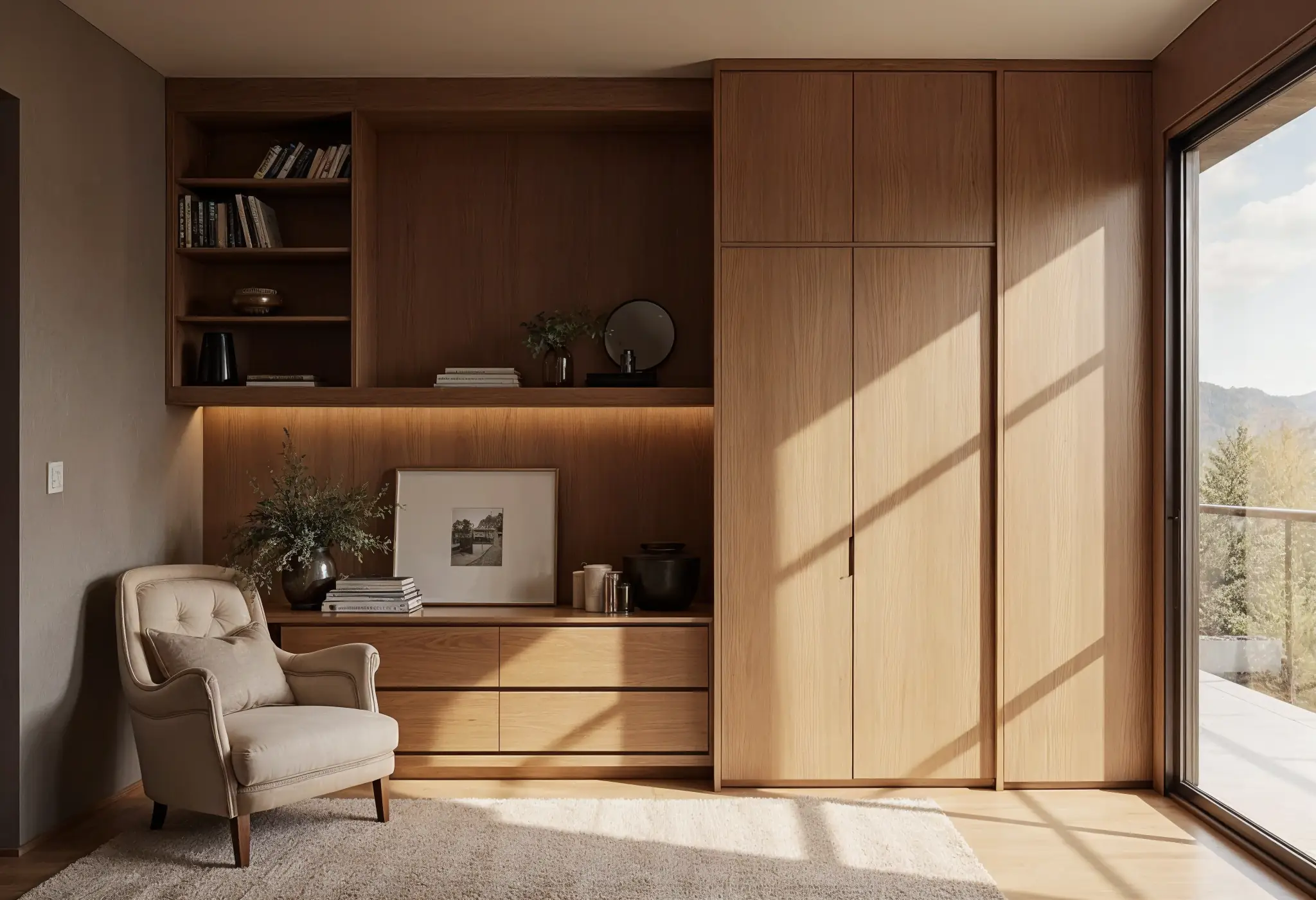 Virtual reality showcasing custom timber joinery and luxury finishes in a renovated Manhattan home.