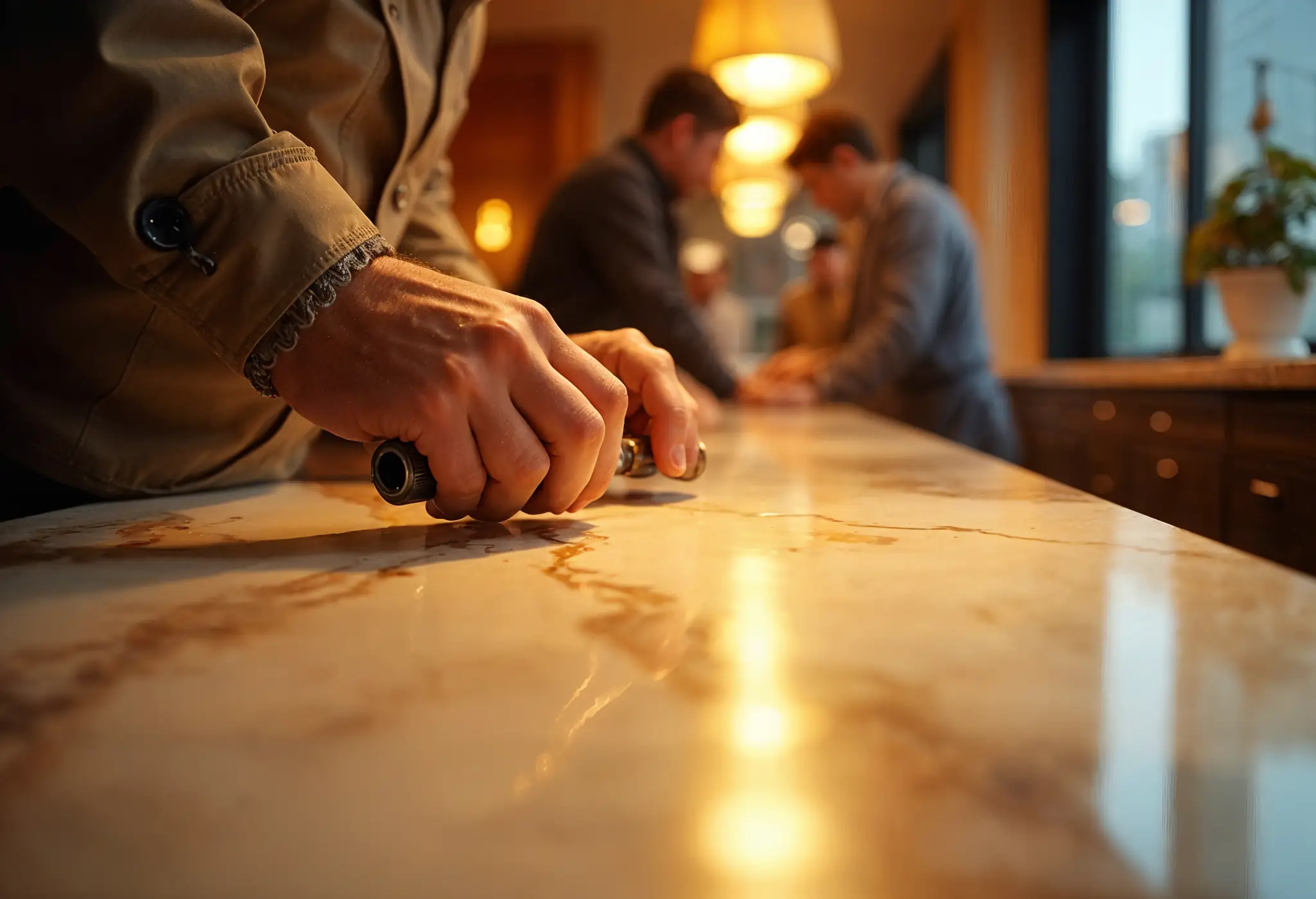 Quality control team inspecting materials for a Manhattan luxury home.