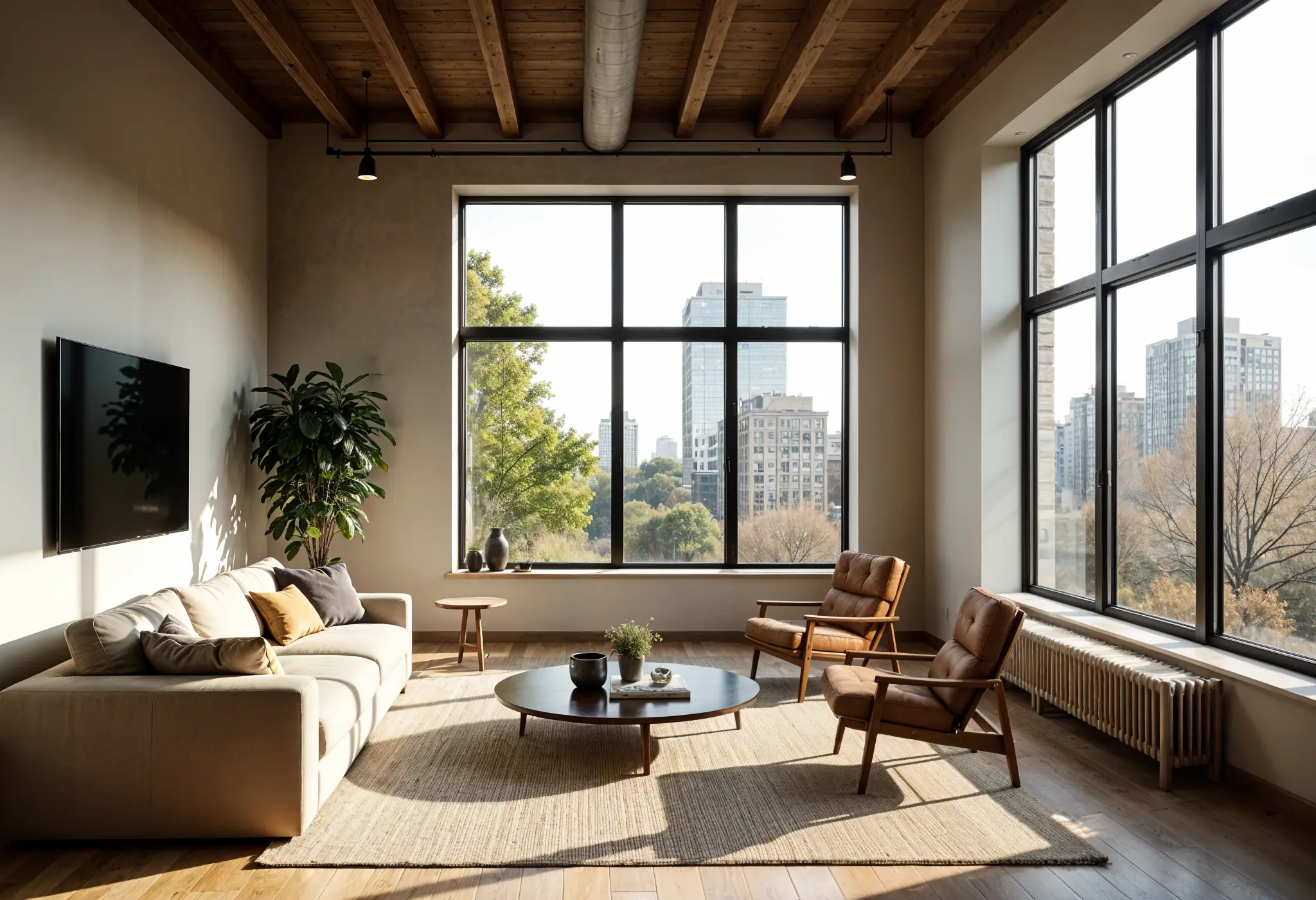 triple-pane high performance windows in Manhattan loft