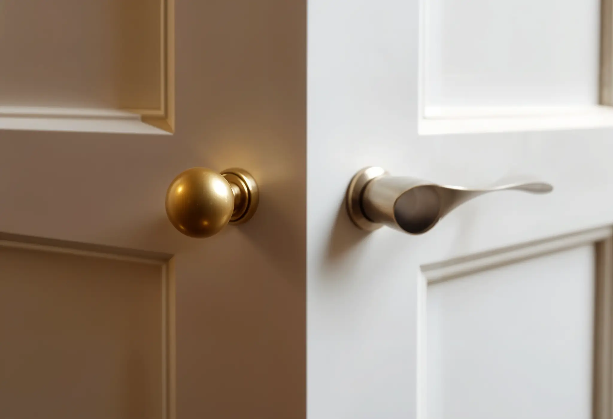 comparison of cabinet knob vs pull in luxury kitchen design