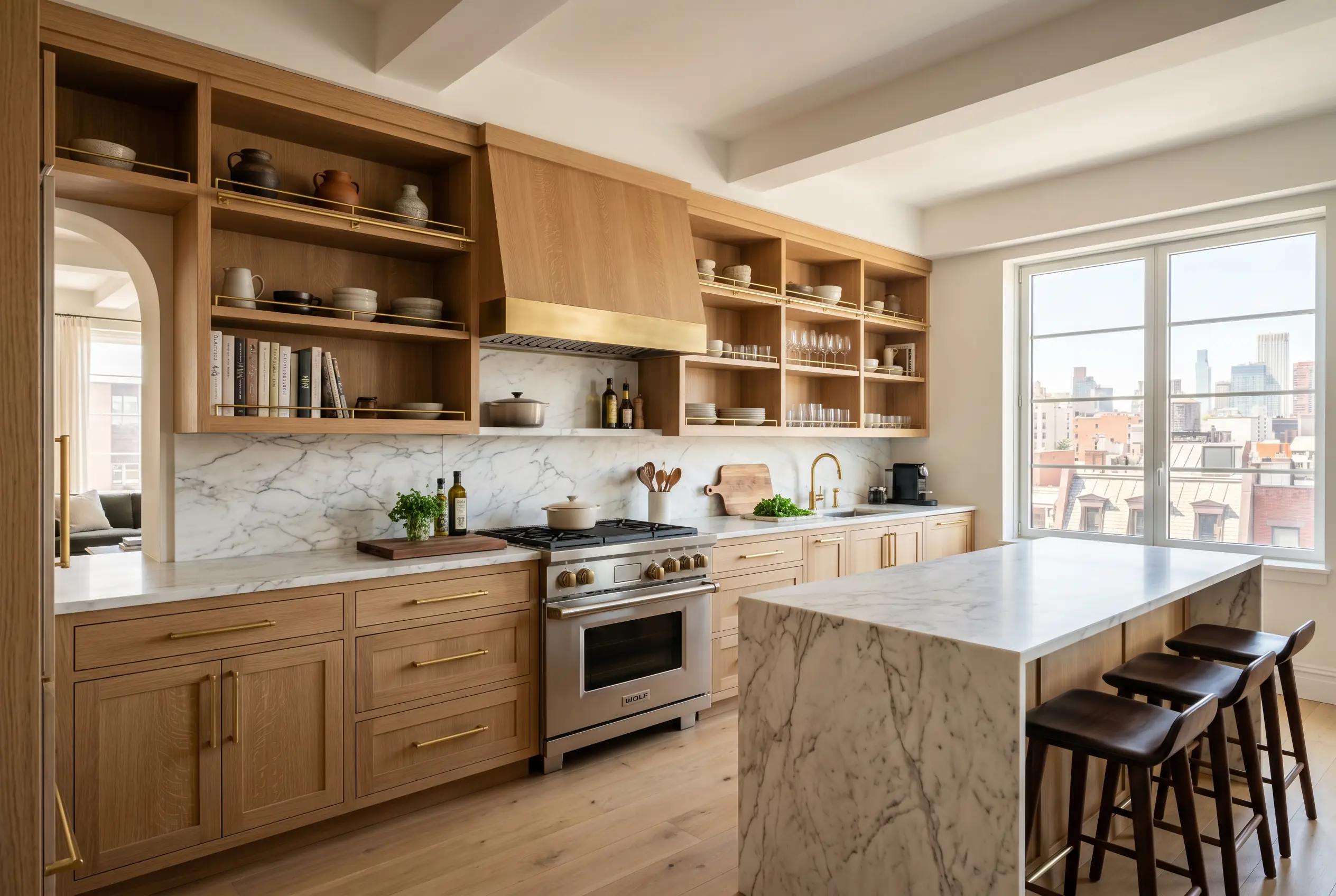 fsc certified white oak kitchen cabinetry manhattan apartment renovation